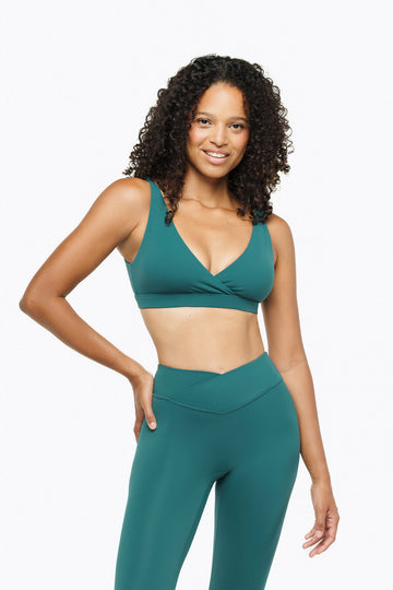 Brassière Crossed - Deep Teal
