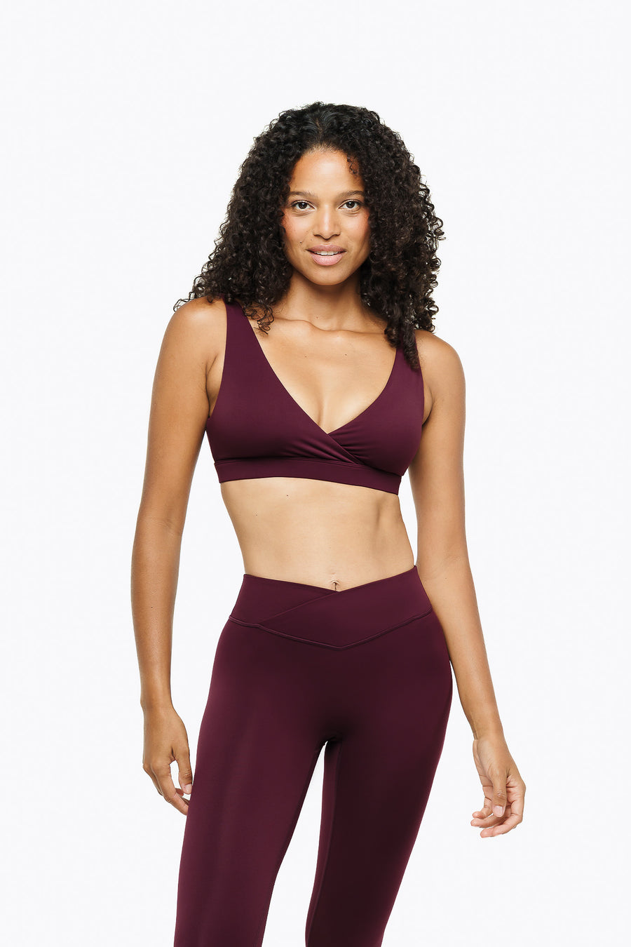 Cross-Back Sports Bra - Deep Purple