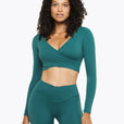 Top Crossed  Manches Longues - Deep teal