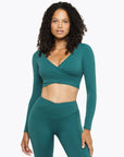 Top Crossed  Manches Longues - Deep teal