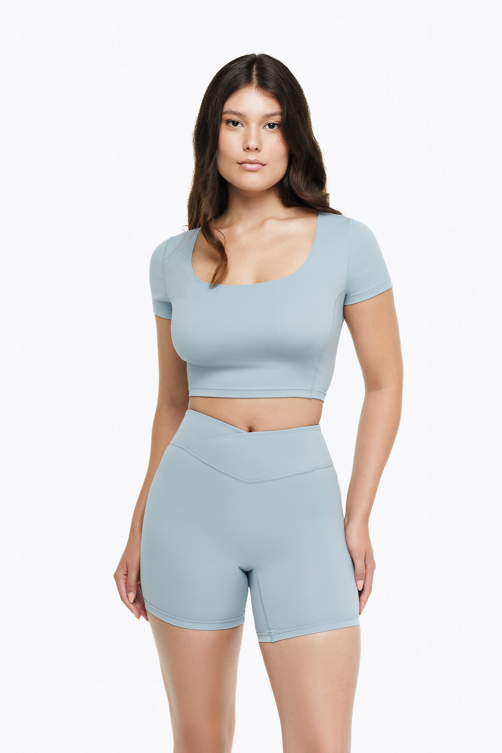 Top Square Manches Courtes - Powder Blue