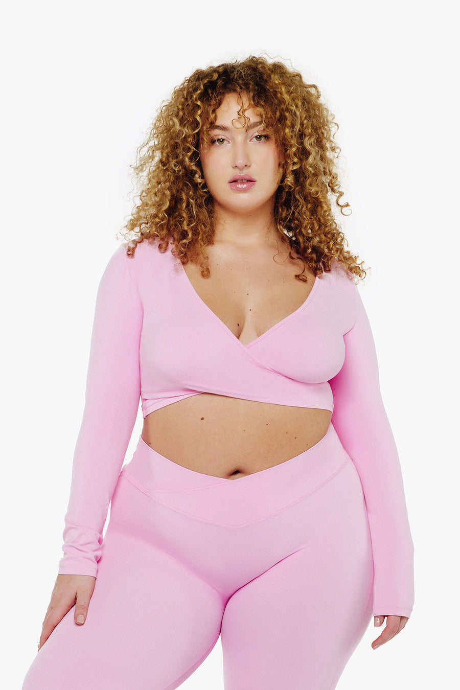 Top Crossed manches Longues - Rose Glow