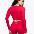 Top Crossed Manches Longues - True Red