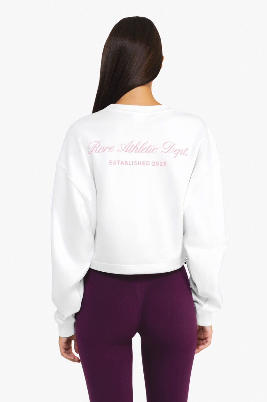 Sweat Rore Athletic Crop - White