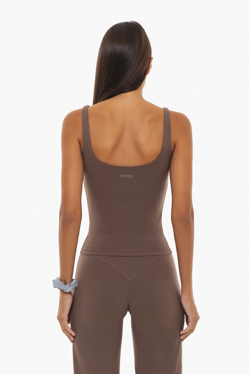 Top Wavy Tank Bra - Plum