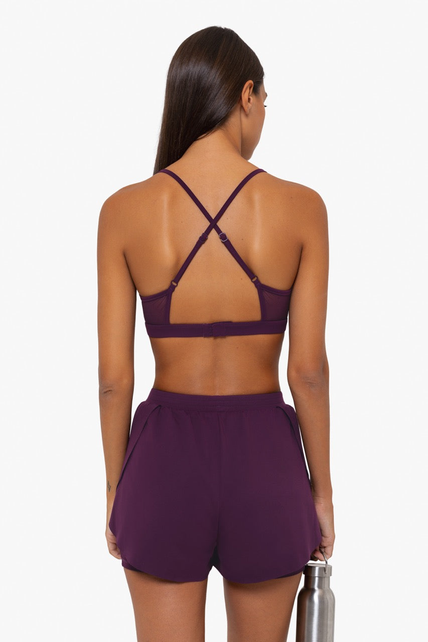 Brassière Power Mesh - Dark Berry