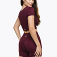 Top Square  Manches Courtes - Deep Purple