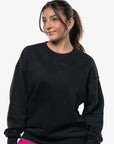Sweatshirt Minimal "October Pink" - Black