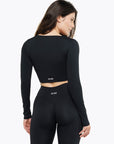 Top Crossed  Manches Longues - Black