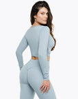 Top Crossed Manches Longues - Powder Blue