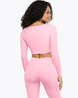 Top Crossed Manches Longues - Pink Blush
