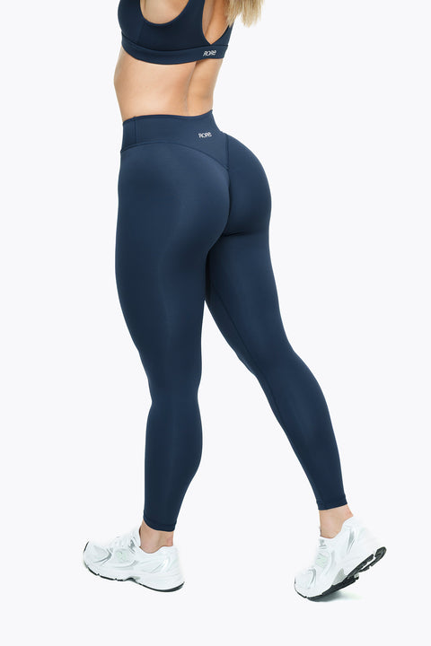 Crossed Lift Leggings - Sea Storm