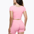 Top Square Manches Courtes - Pink Blush