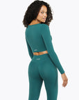 Top Crossed  Manches Longues - Deep teal