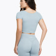 Top Square Manches Courtes - Powder Blue
