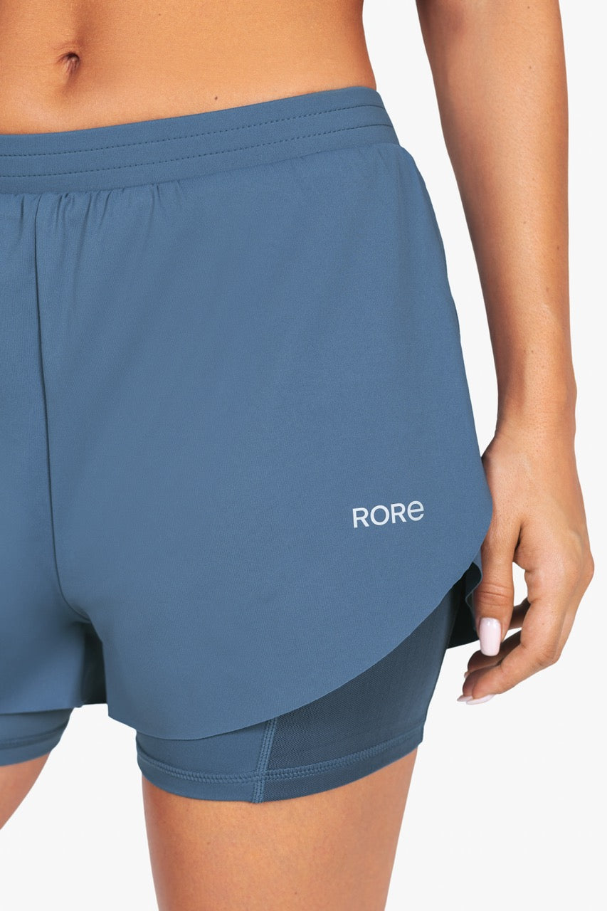Short 2in1 Mesh - Steel Blue
