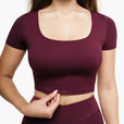 Top Square  Manches Courtes - Deep Purple