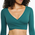 Top Crossed  Manches Longues - Deep teal