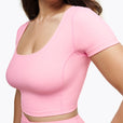Top Square Manches Courtes - Pink Blush