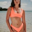 Haut de Bikini Spice Square - Coral Pop