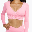 Top Crossed Manches Longues - Pink Blush