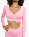 Top Crossed Manches Longues - Pink Blush