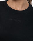 Sweatshirt Minimal "October Pink" - Black