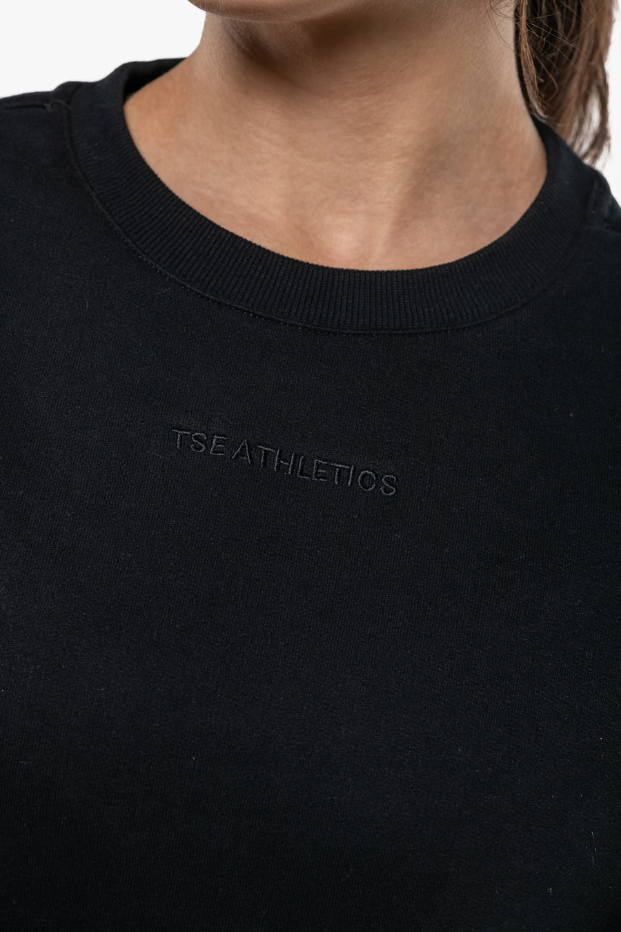Sweatshirt Minimal "October Pink" - Black