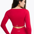Top Crossed Manches Longues - True Red