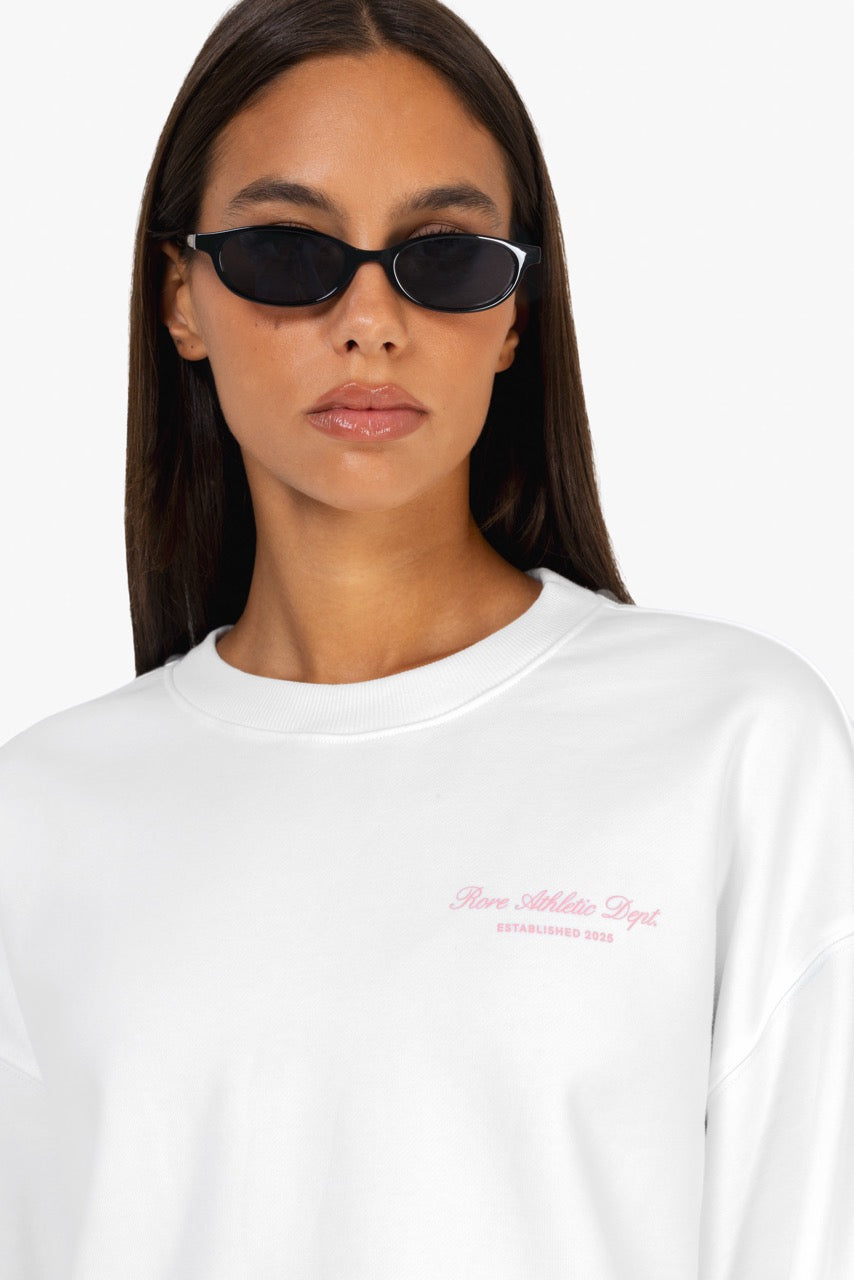 Sweat Rore Athletic Crop - White