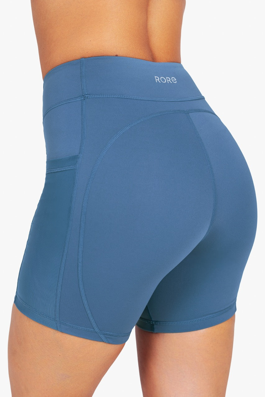 Short Power Mesh - Steel Blue