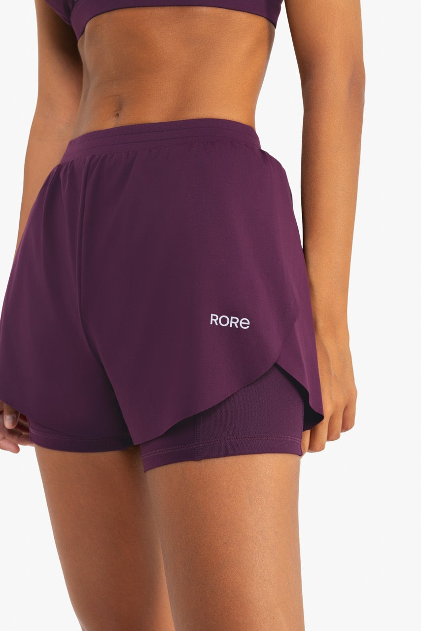 Short 2in1 Mesh - Dark Berry