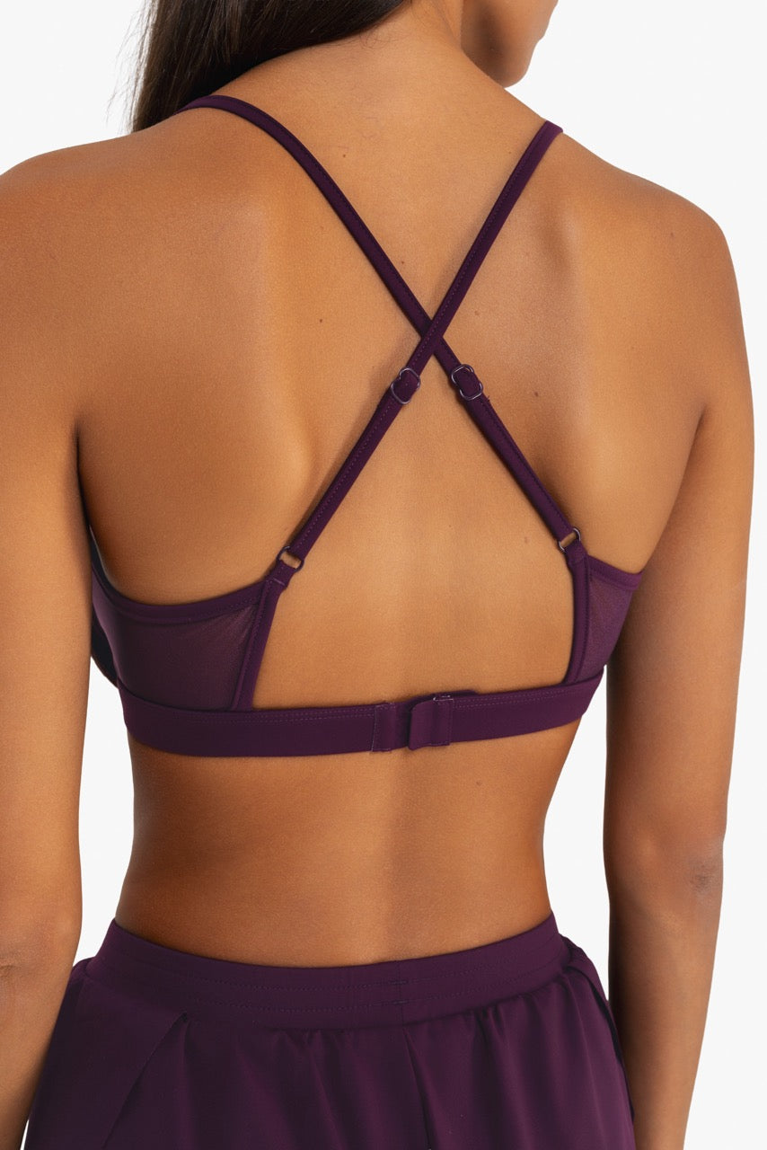 Brassière Power Mesh - Dark Berry