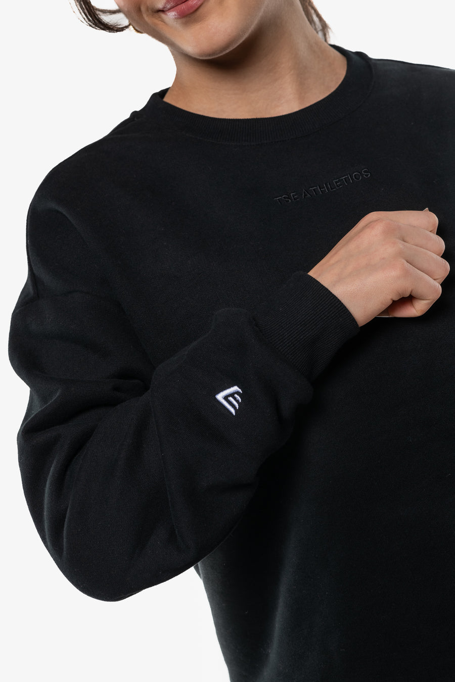 Sweatshirt Minimal "October Pink" - Black