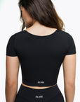 Top Square Manches Courtes - Black