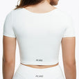 Top Square Manches Courtes - White