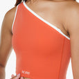 Top Asymétrique Retro - Golden Peach