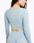 Top Crossed Manches Longues - Powder Blue