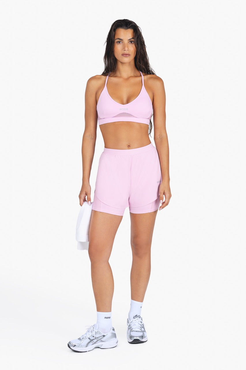 Power Mesh Sports Bra - Petal Pink