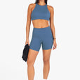 Short Power Mesh - Steel Blue