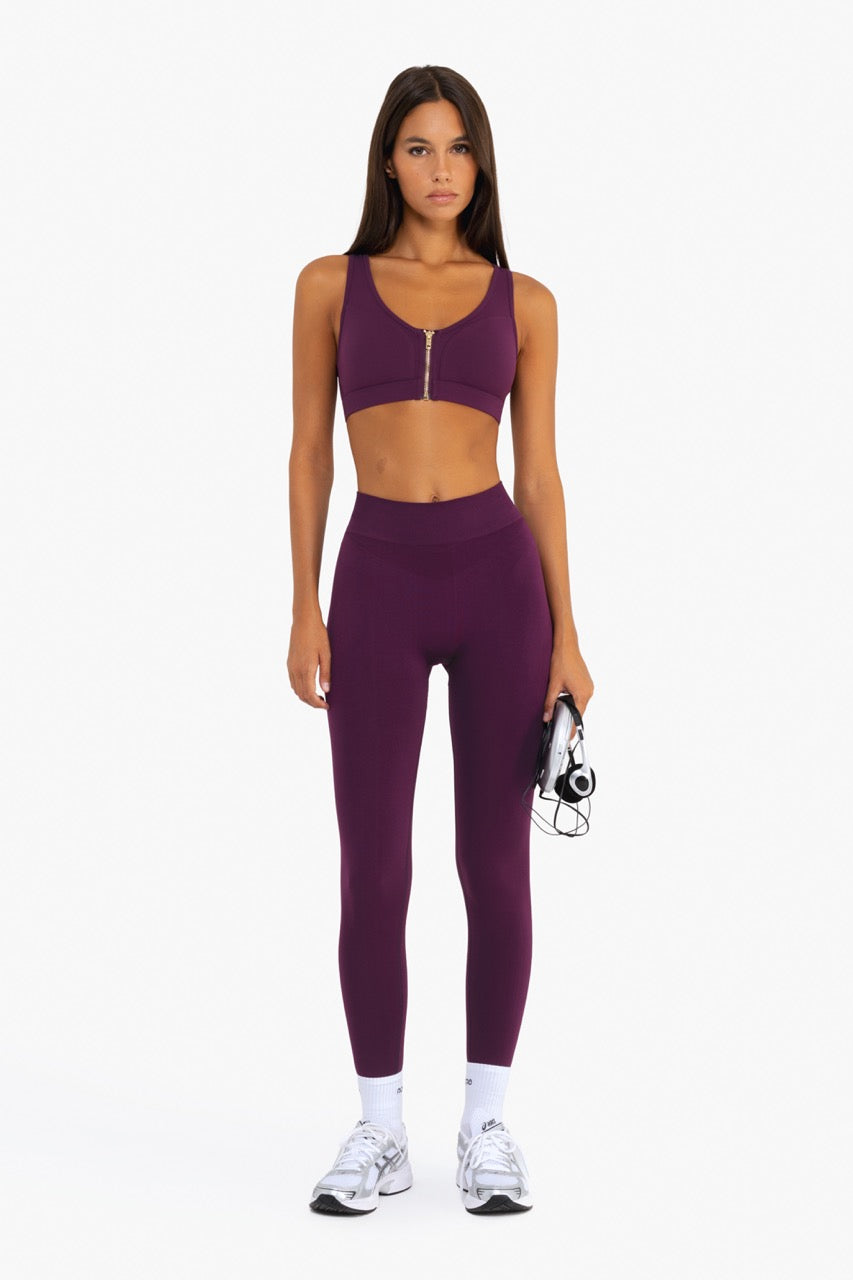 Brassière Zip Tech - Dark Berry