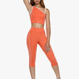 Top Asymétrique Retro - Golden Peach
