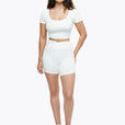 Short Crossed Lift - White