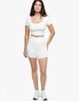 Short Crossed Lift - White