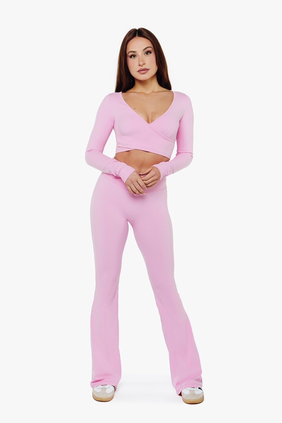 Top Crossed manches Longues - Rose Glow