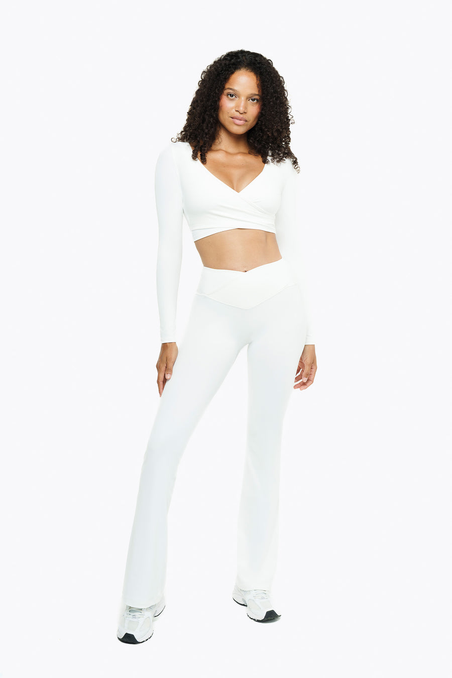 Flare Crossed Sculpt - White