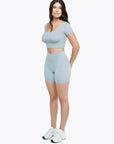 Short Crossed Lift - Powder Blue