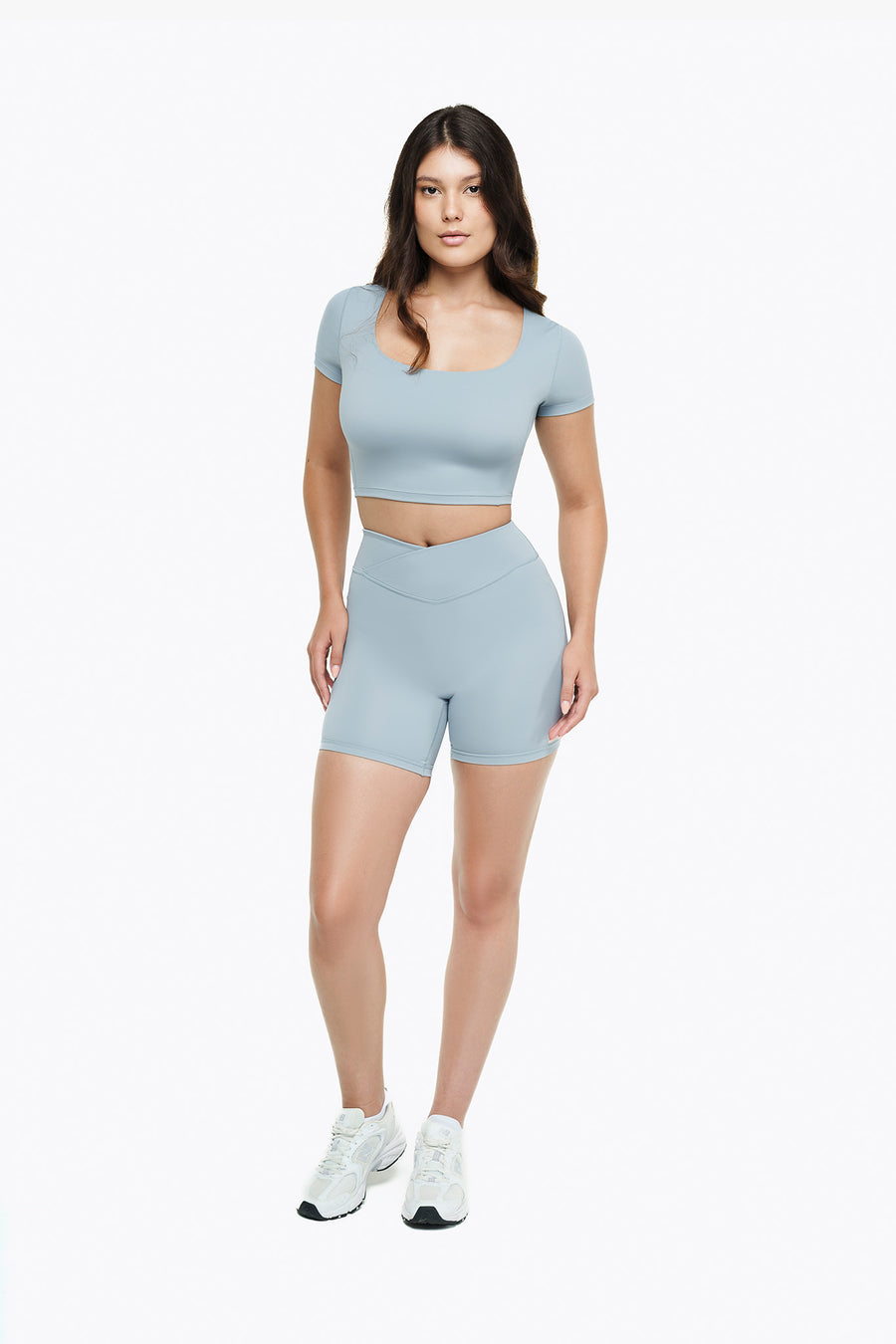 Top Square Manches Courtes - Powder Blue