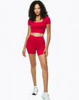 Short Crossed Lift - True Red