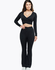 Top Crossed  Manches Longues - Black